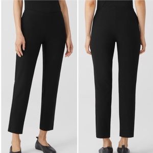 Eileen Fisher System Washable Stretch Crepe Slim Ankle Pant Size PP